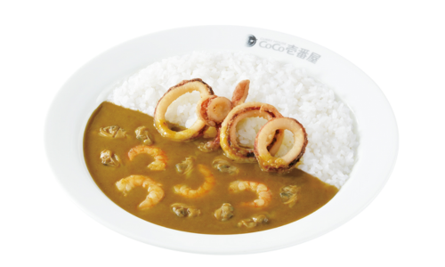 T エビあさりカレー+ハーフイカ